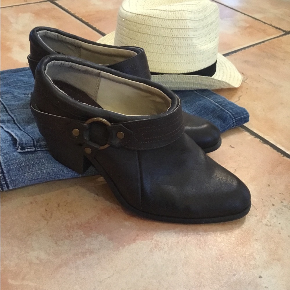 Brown Slip On Booties